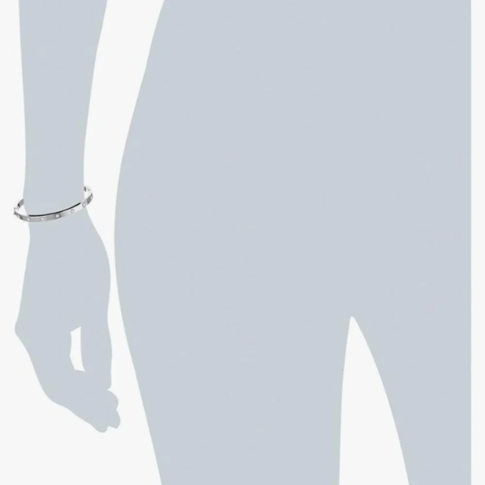 kate spade Silver Crystal-Stud Slim Bangle Bracelet / Free Mystery Gift - Picture 2 of 3